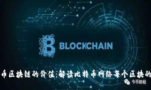 一个比特币区块链的价值：解读比特币网络每个区块的经济意义
